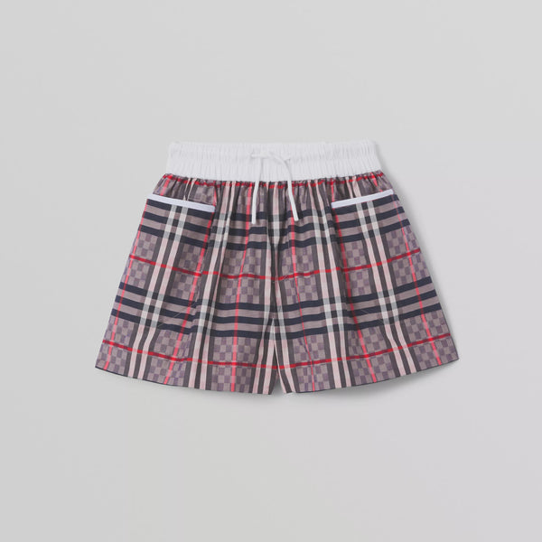 Burberry Chequerboard Stretch Cotton Jacquard Shorts