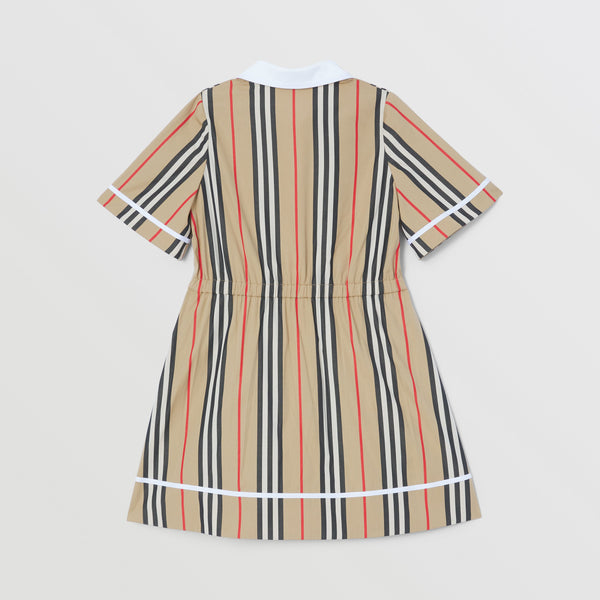 Burberry Short-sleeve Icon Print Cotton Dress