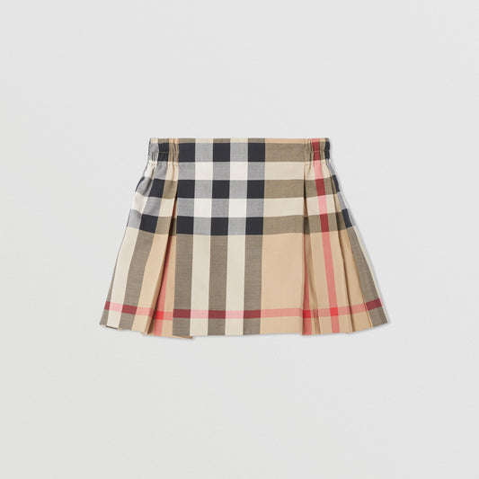 Burberry  Baby Cotton Pleated Skirt