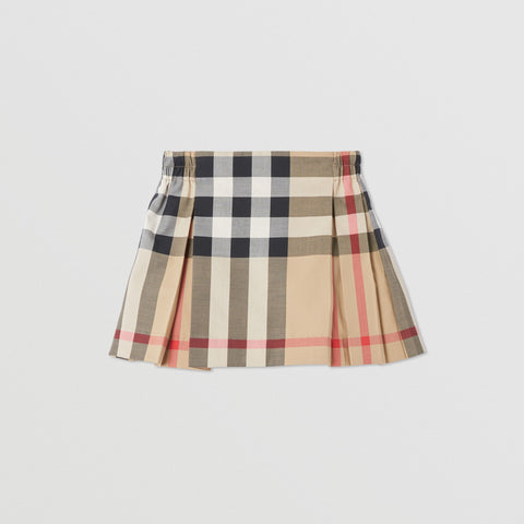 Burberry  Baby Cotton Pleated Skirt
