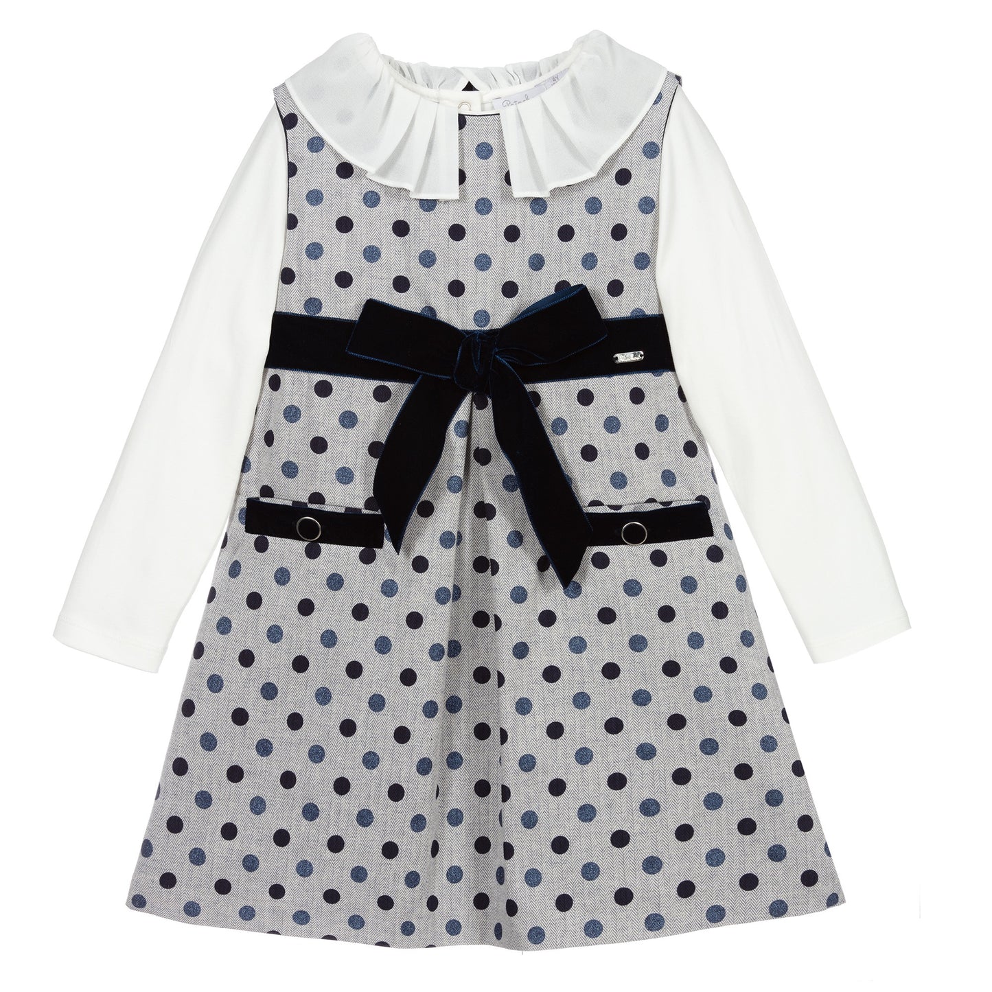 Patachou Dot Blue Dress Set