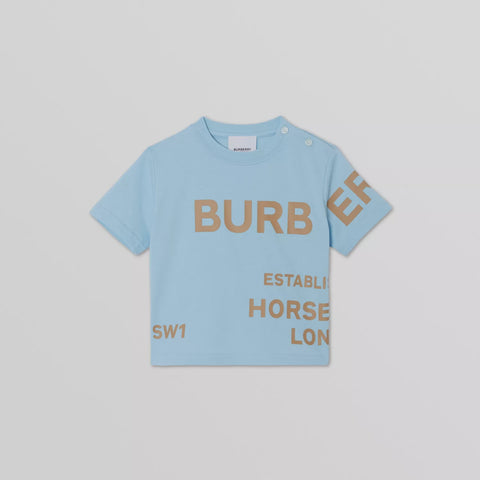 Burberry Baby Horseferry Print Blue Tshirt