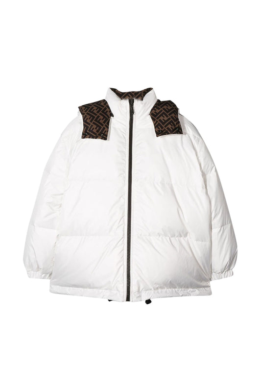 Fendi Hooded Allover Logo Down Jacket