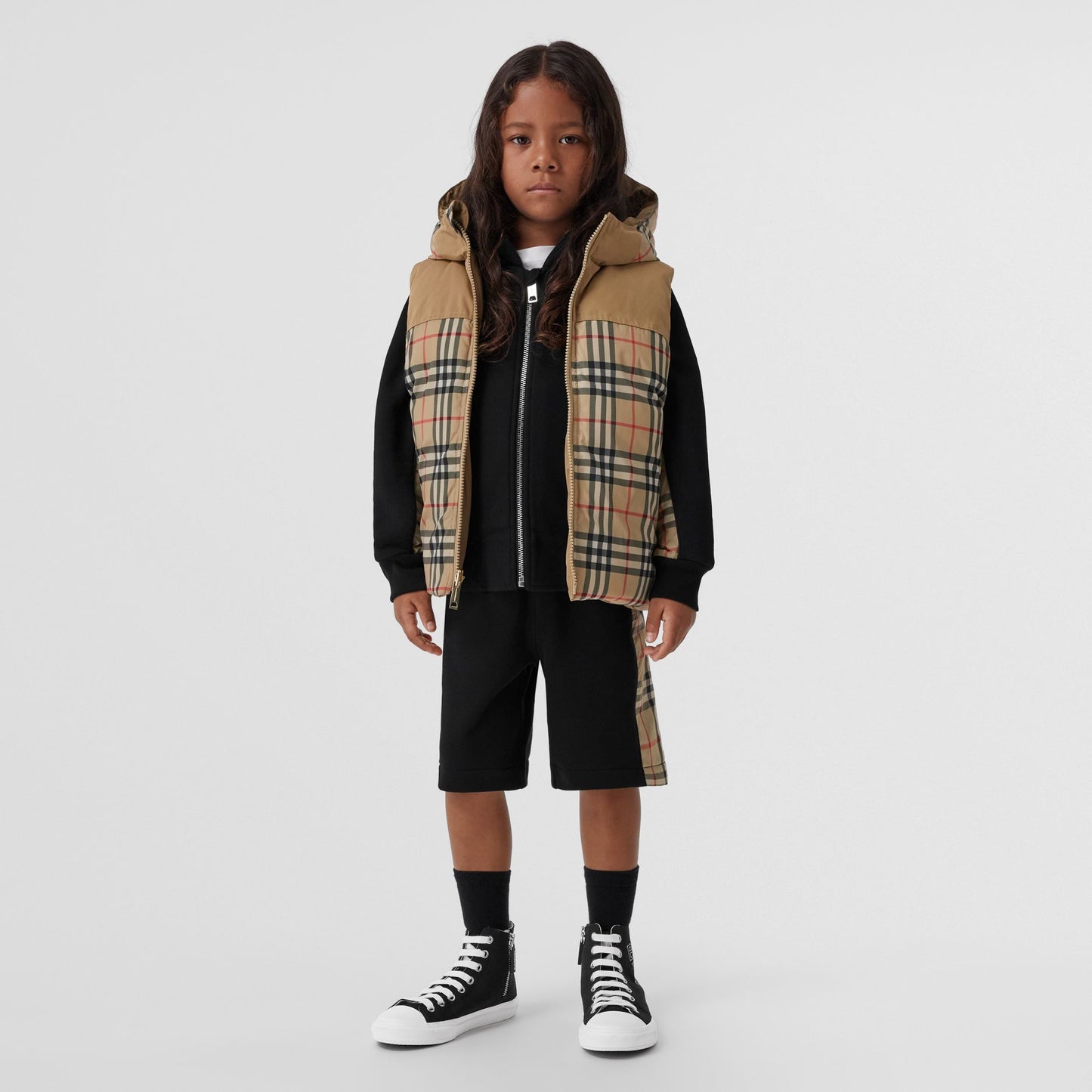 Burberry Reversible Check Hooded Puffer Gilet