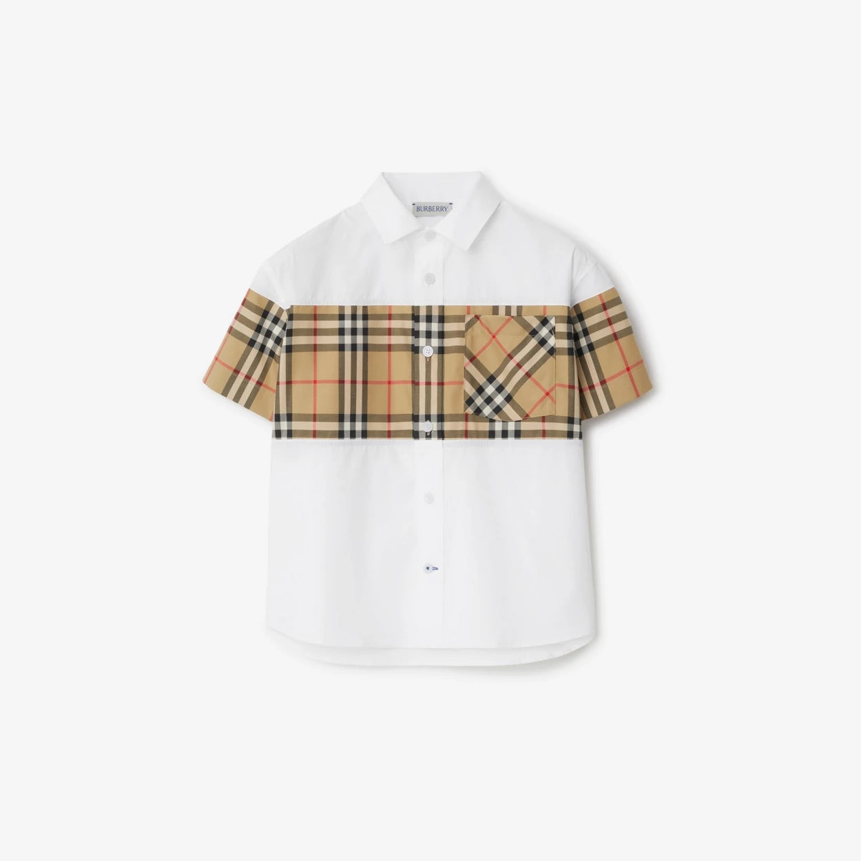 Check Panel Cotton Shirt