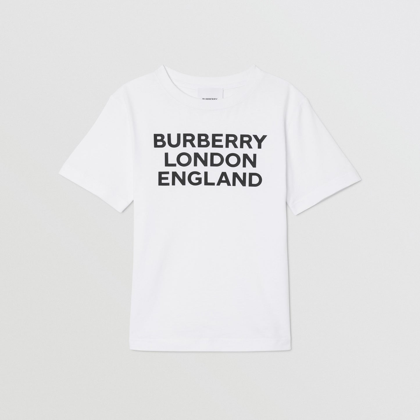 Burberry White Logo Cotton T-shirt