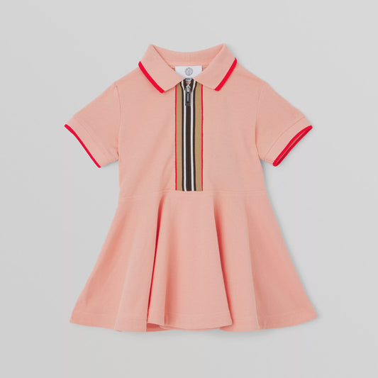 Burberry Baby Icon Stripe Piqué Polo Shirt Dress