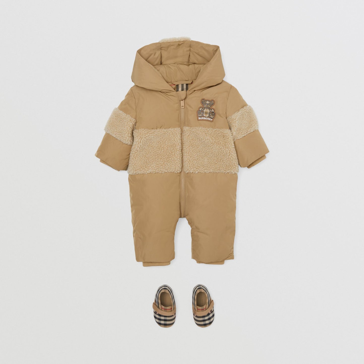 Burberry Thomas Bear Appliqué Hooded Puffer Suit