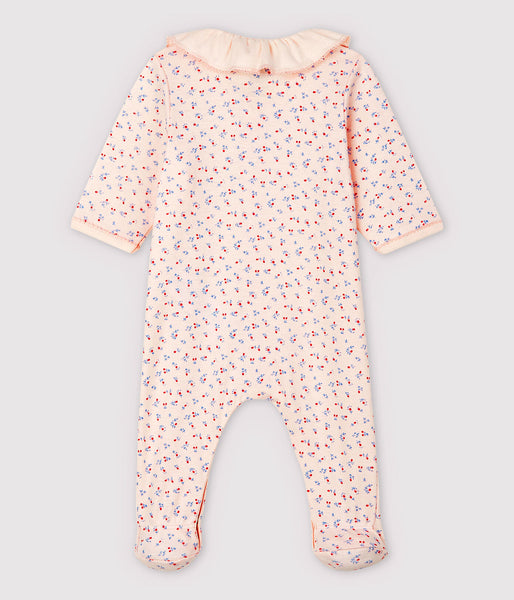 Petit Bateau Pink Organic Cotton Babygrow