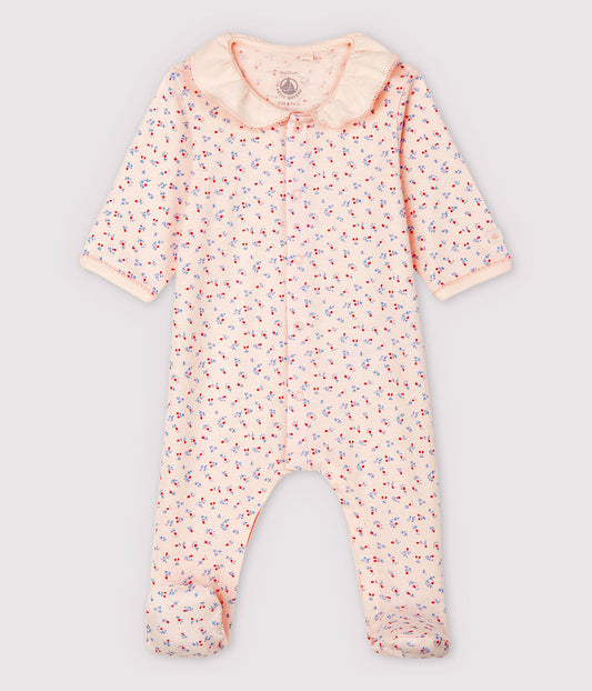 Petit Bateau Pink Organic Cotton Babygrow