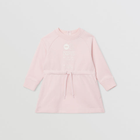 Burberry Baby Pink Montage Print cotton dress