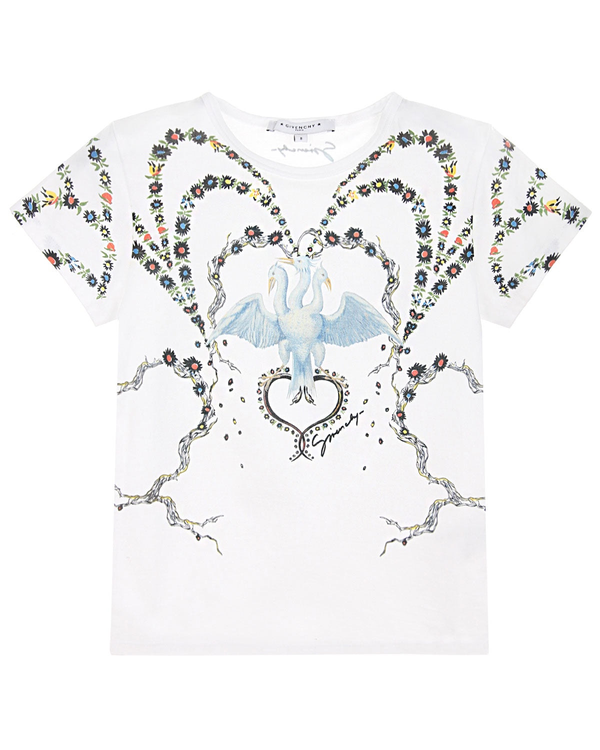 Givenchy Girls Floral Cotton Tshirts