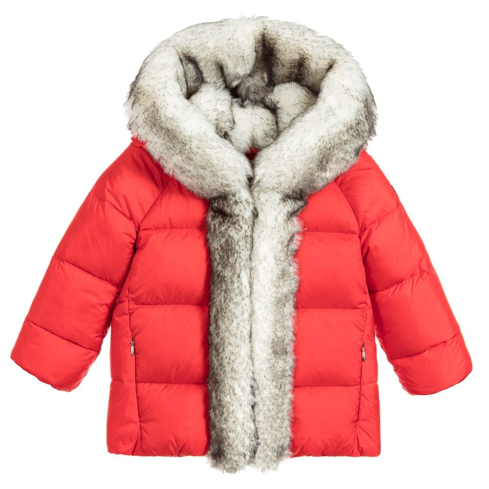 IL GUFO Red Down Puffer Jacket