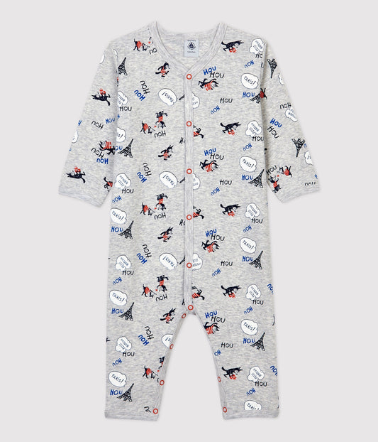 Petit Bateau Paris Footless Cotton Sleepsuit