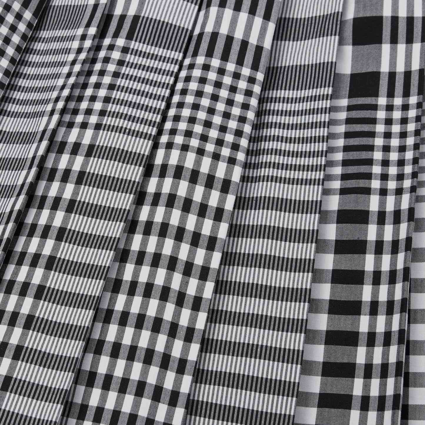 Burberry Check Cotton Poplin Pleated Skirt