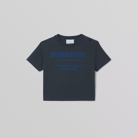 Burberry Baby Navy Horseferry Cotton T-shirt