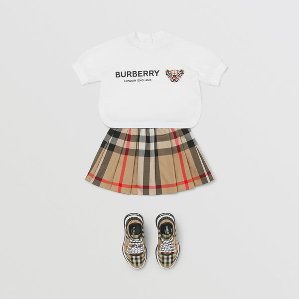 Burberry  Baby Cotton Pleated Skirt