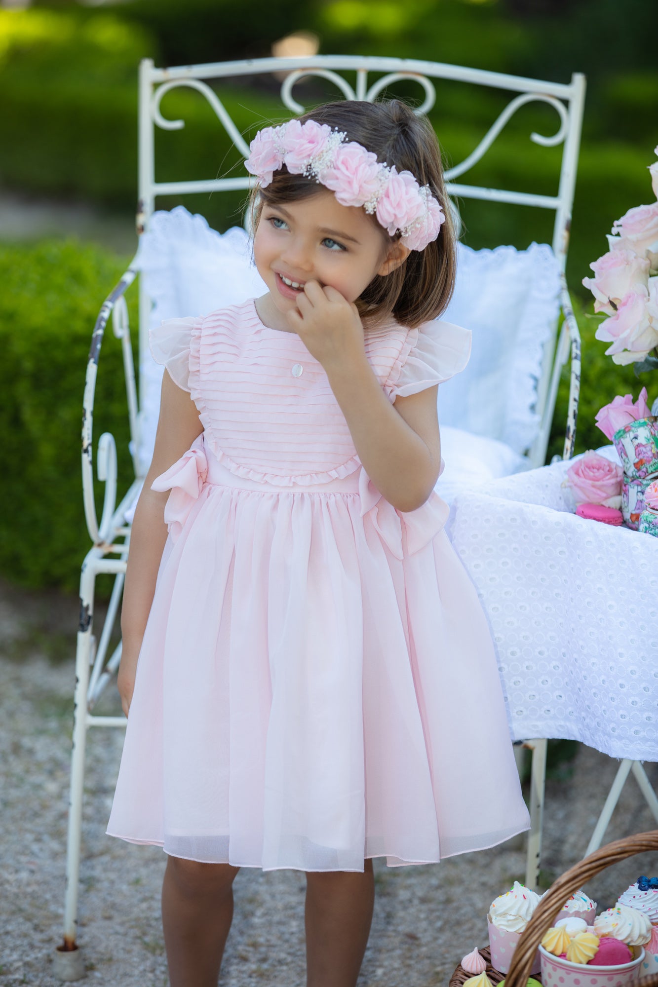 Patachou Girls Pink Chiffon Dress