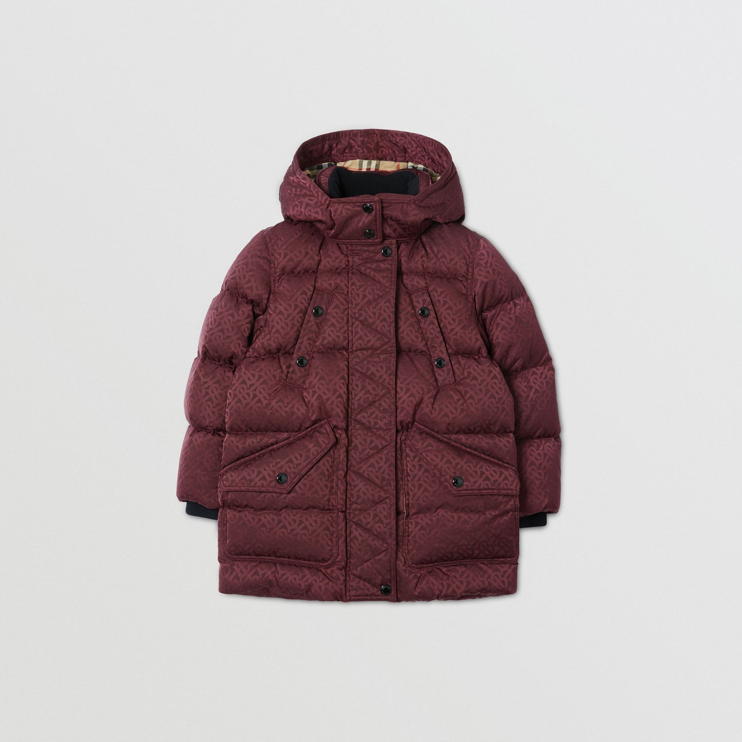 Burberry Detachable Monogram Puffer Coat