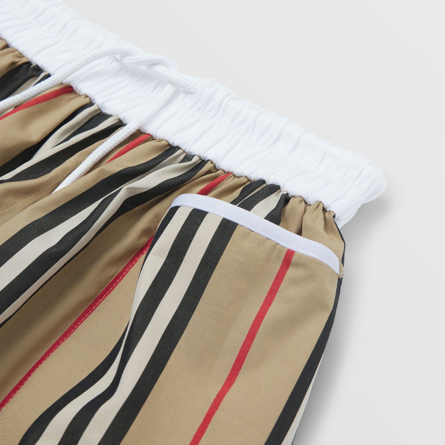 Burberry Girl Icon Stripe Cotton Poplin Shorts