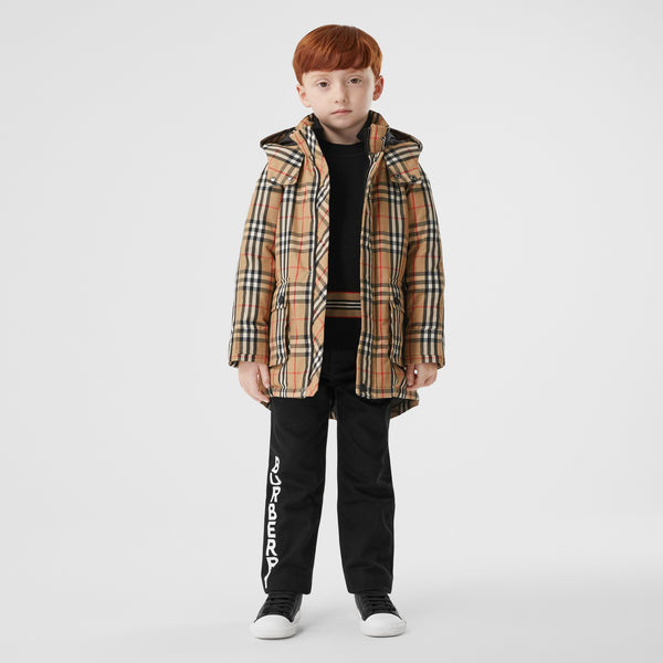 Burberry Vintage Check Down-filled Hooded Coat