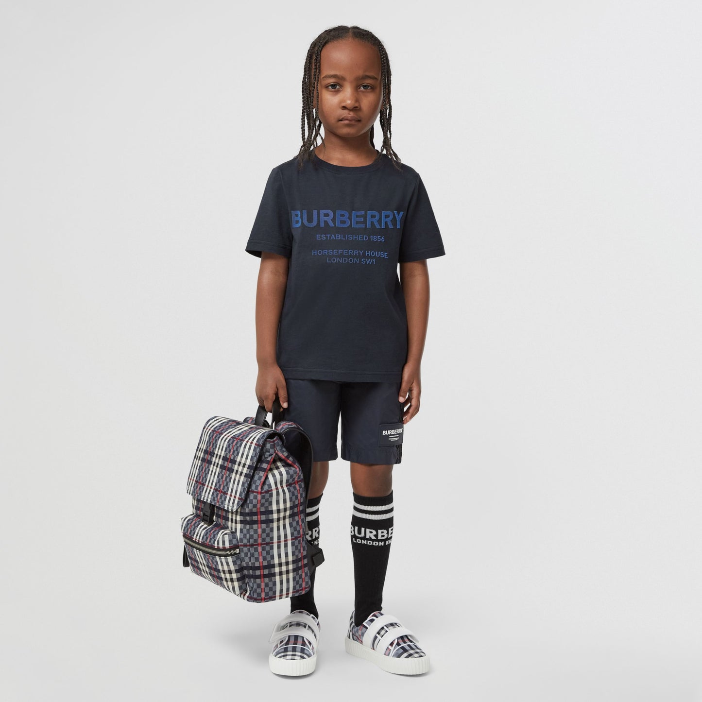 Burberry Navy Horseferry Print Cotton T-shirt