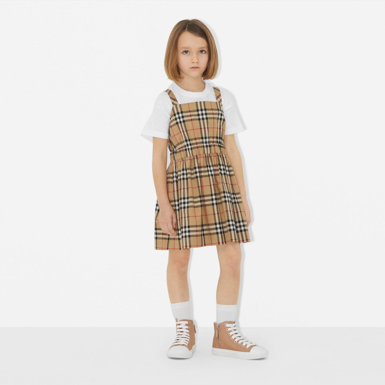 Burberry Vintage Check Stretch Cotton Dress