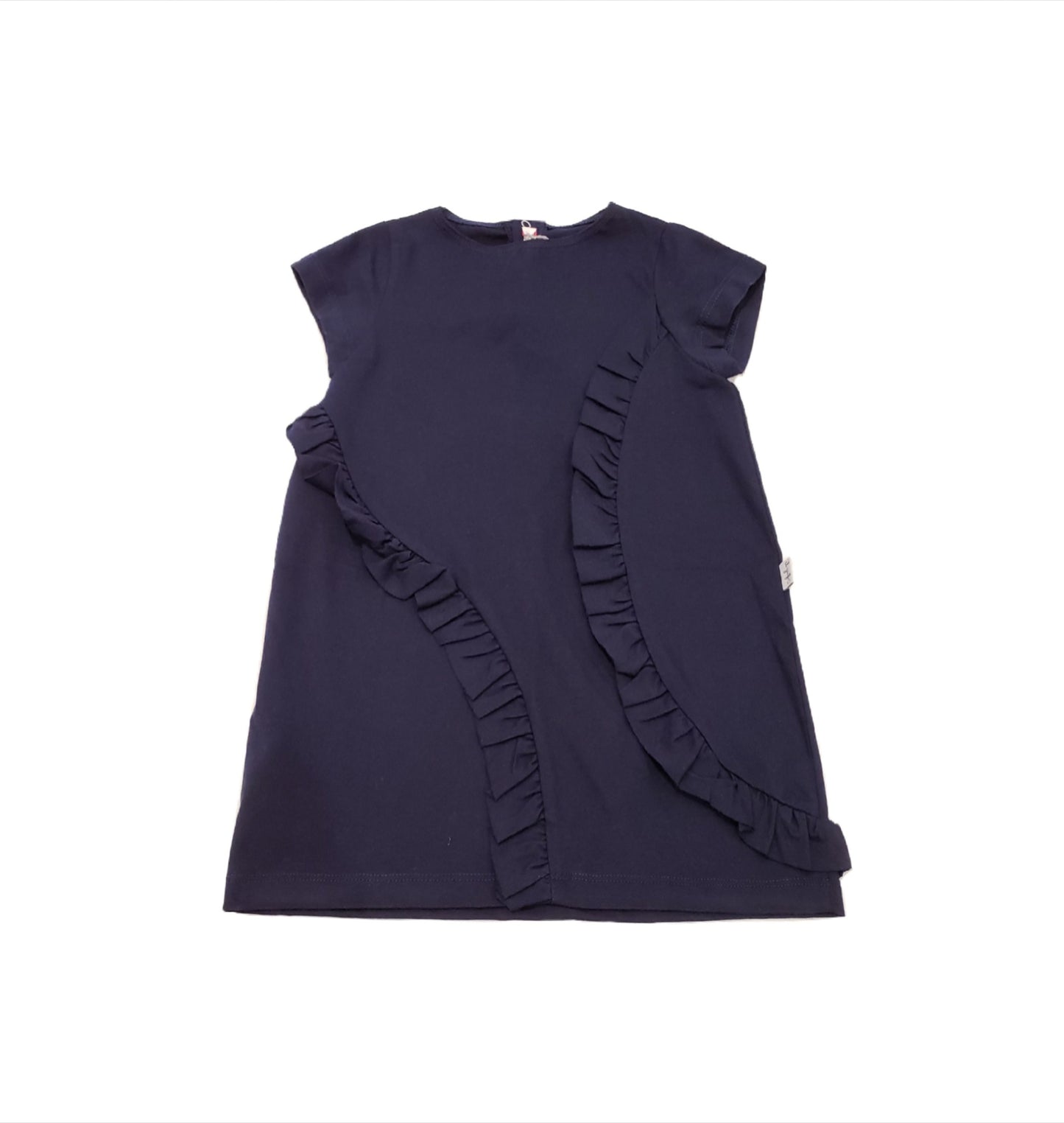 Il Gufo Navy Cotton Jersey Dress