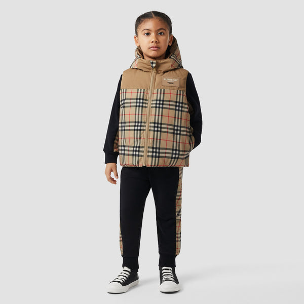 Burberry Reversible Check Hooded Puffer Gilet