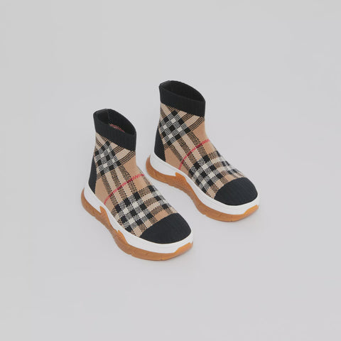 Burberry Vintage Check Stretch Knit Sock Sneakers