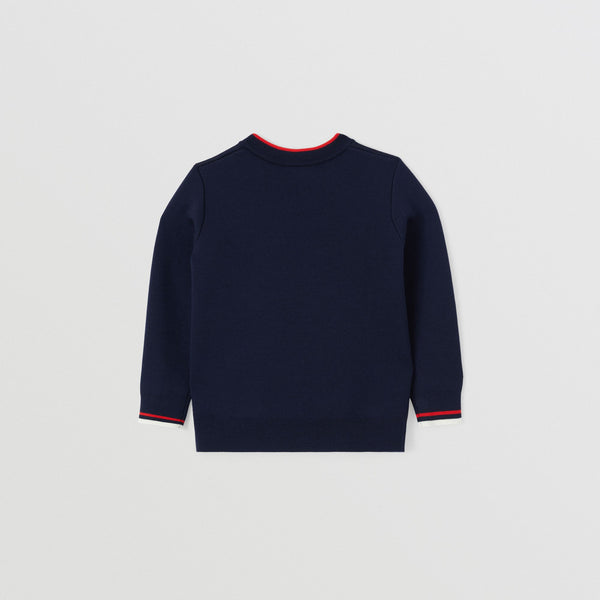 Burberry Thomas Bear Jacquard Wool Blend Sweater