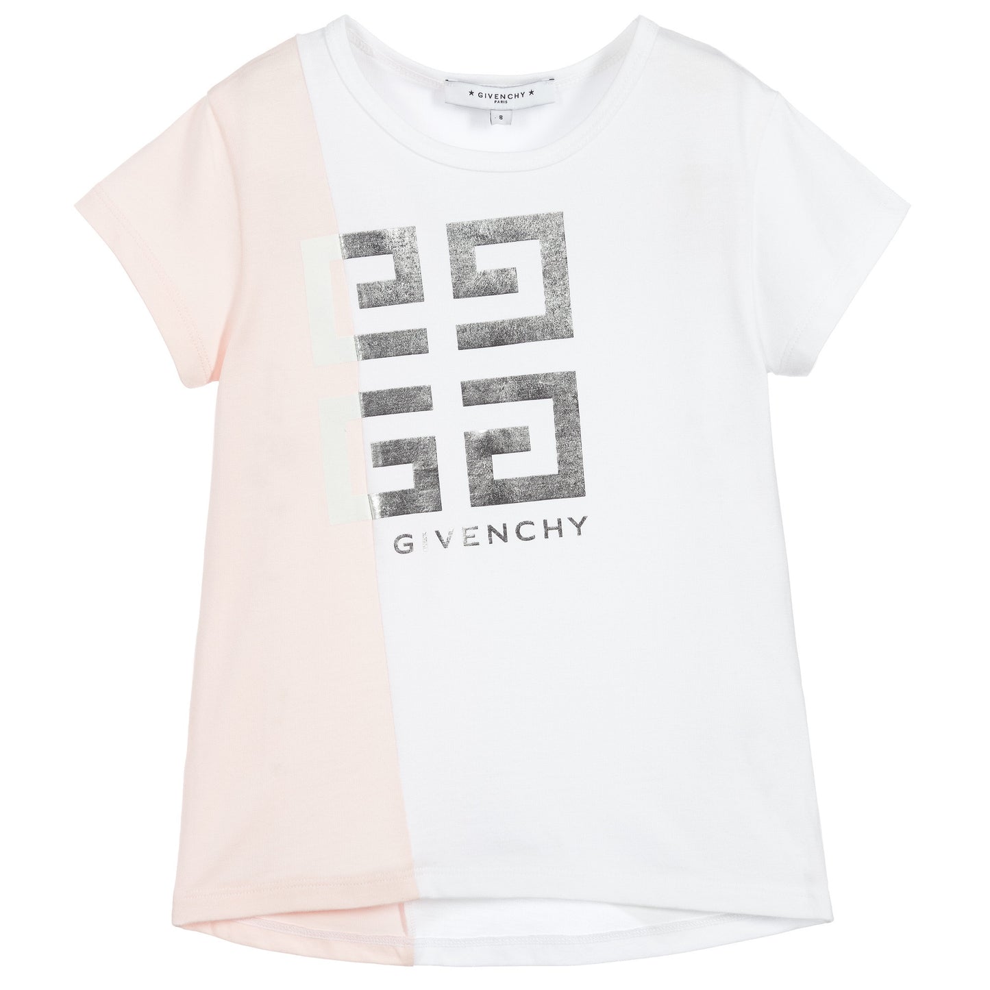 Givenchy White and Pink Logo T-shirt