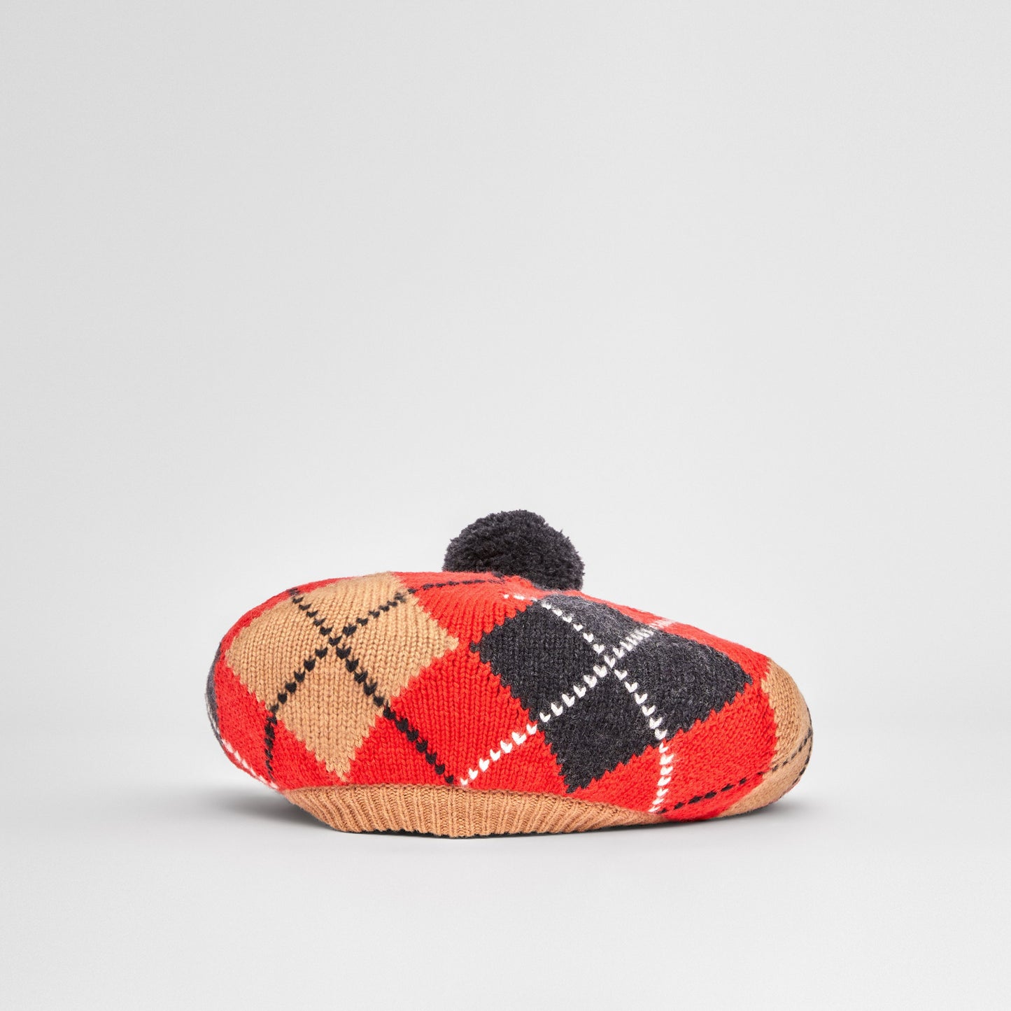 Burberry Motif Argyle Intarsia Wool Hat