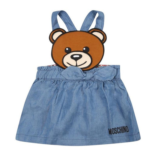 Moschino Girl Bear Head Logo Dress