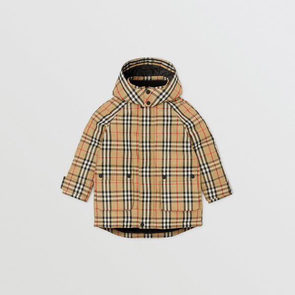 Burberry Vintage Check Down-filled Hooded Coat