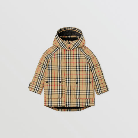 Burberry Vintage Check Down-filled Hooded Coat