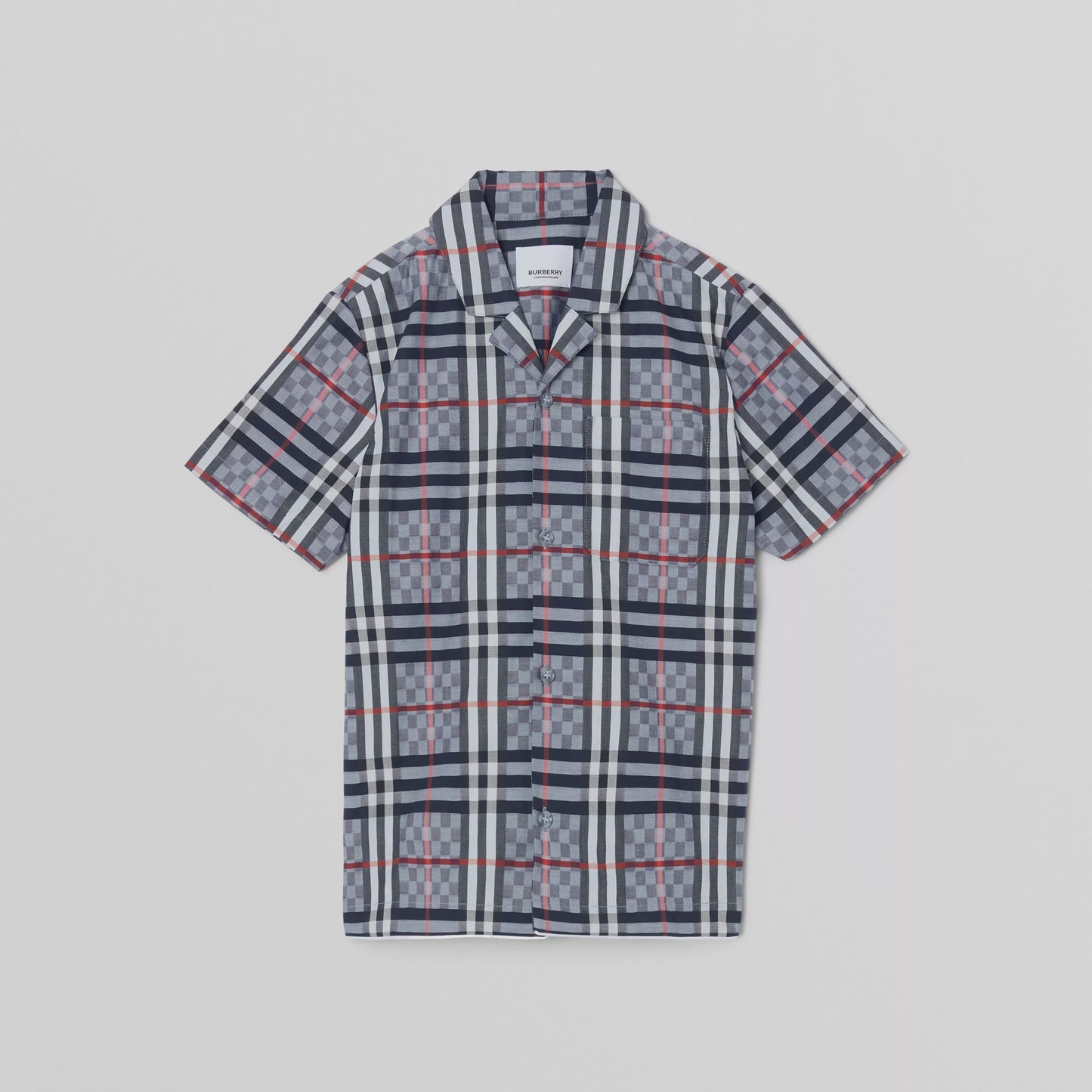 Burberry Short-sleeve Chequerboard Cotton Shirt