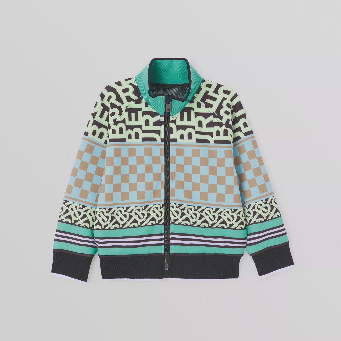 Burberry Montage Print Stretch Jersey Track Jacket