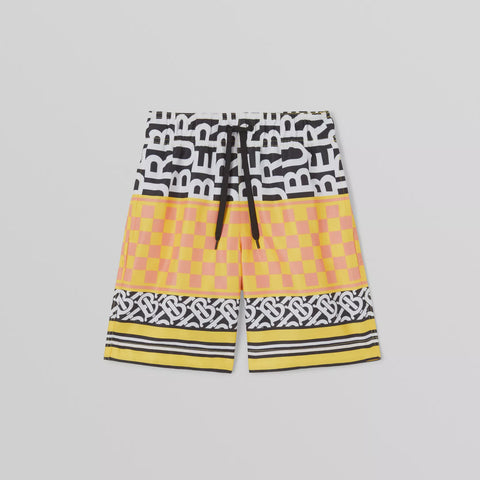 Burberry Malcolm Yellow Shorts
