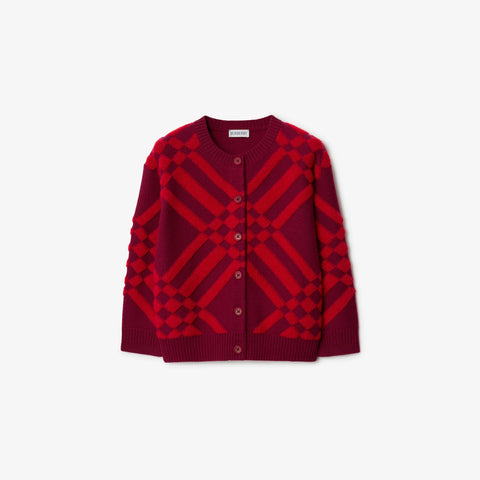 KG5 HELOISE CHECK Wool Cashmere Cardigan