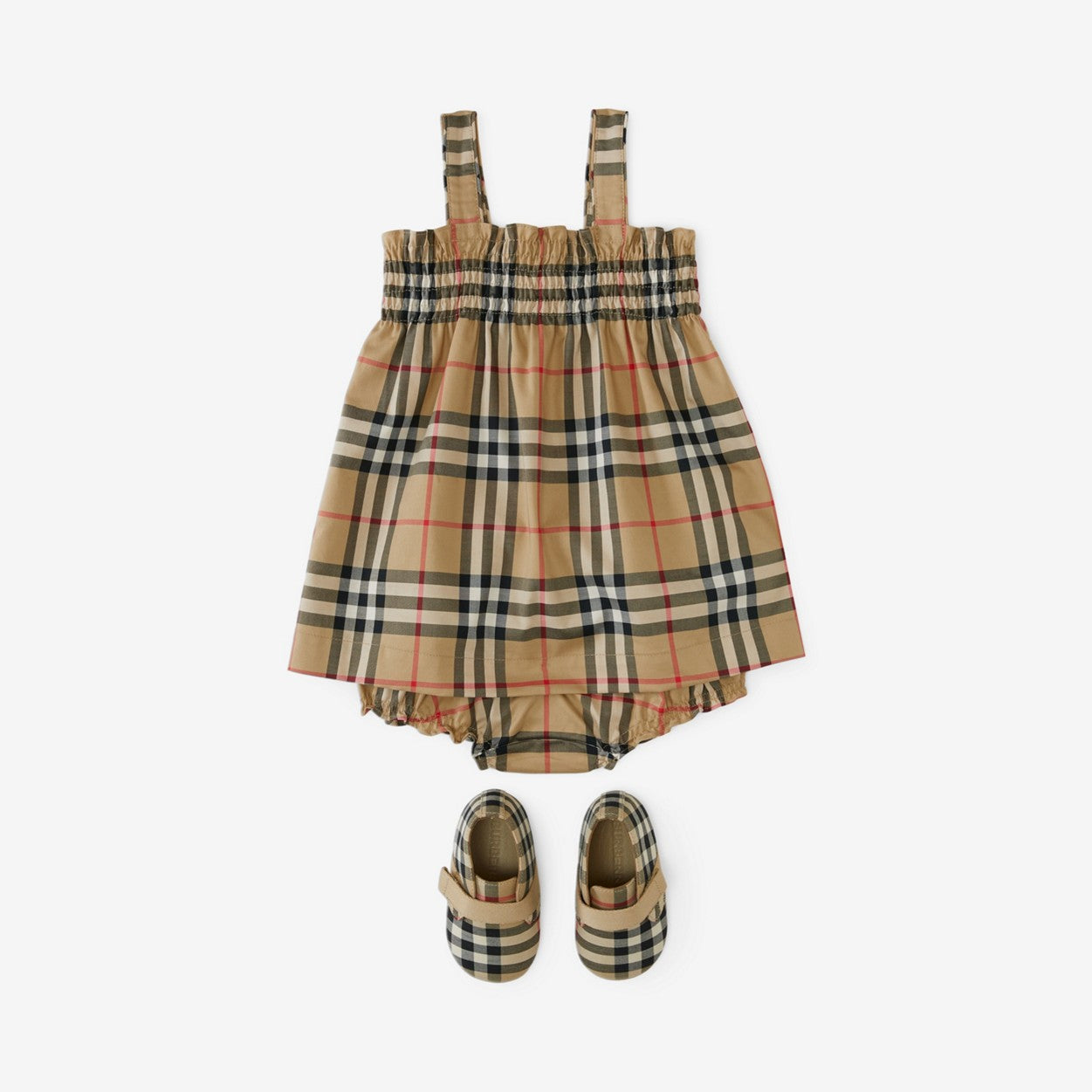 Burberry Vintage Check Cotton Dress with Bloomers