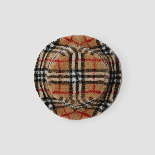 Check Fleece Bucket Hat