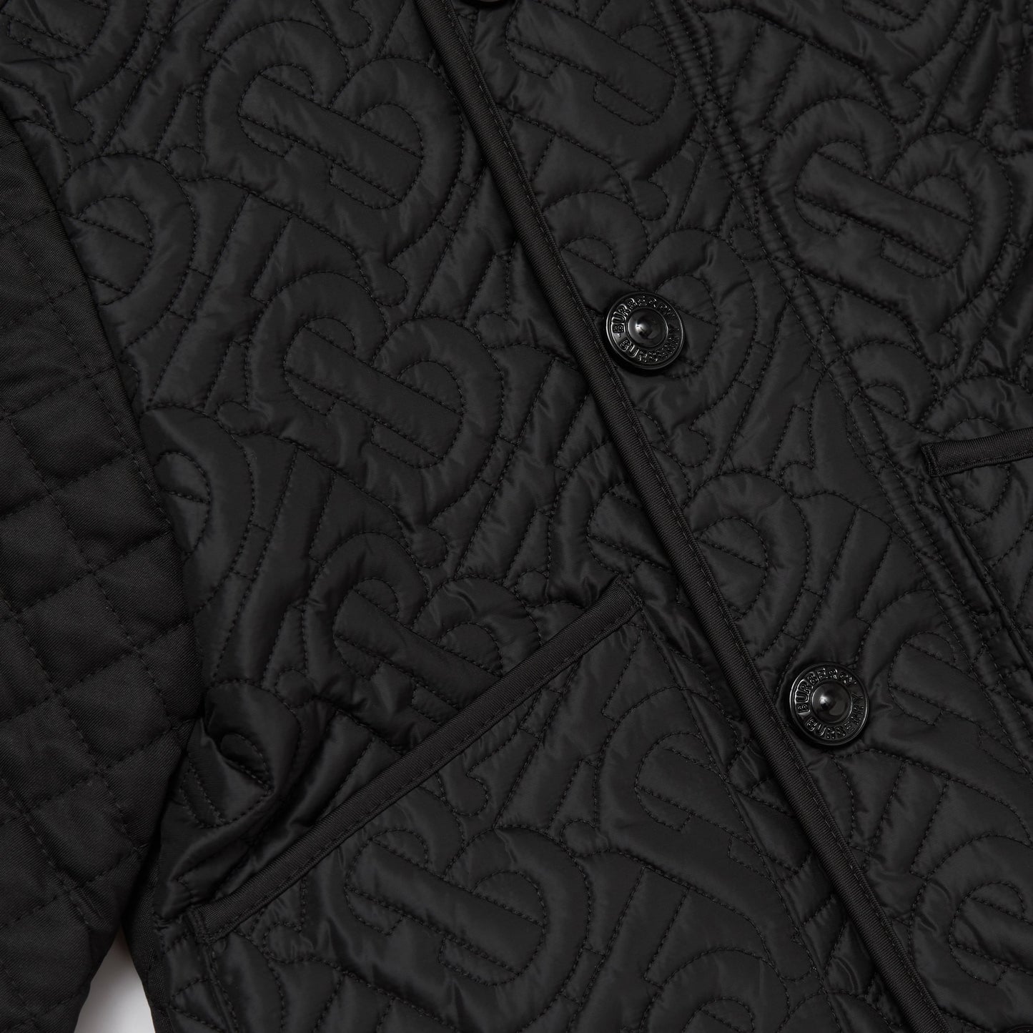 Burberry Detachable Hood Monogram Quilted Jacket