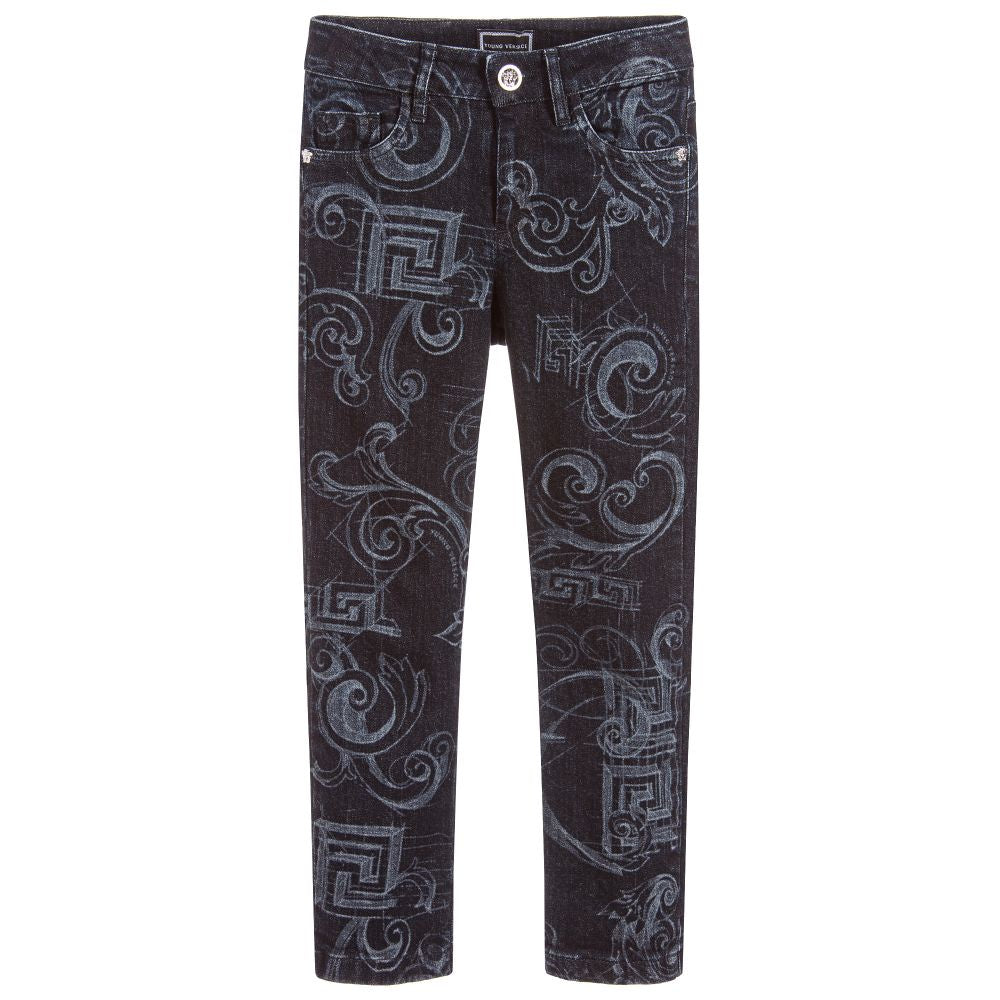 Versace Straight-Fit Baroque Jeans