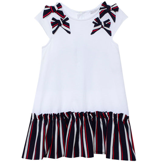 Patachou White Cotton Jersey Dress