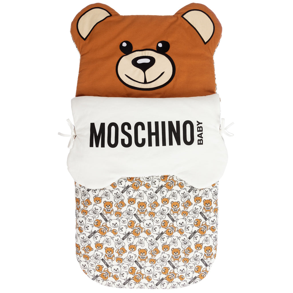 Moschino Ivory Teddy Logo Nest