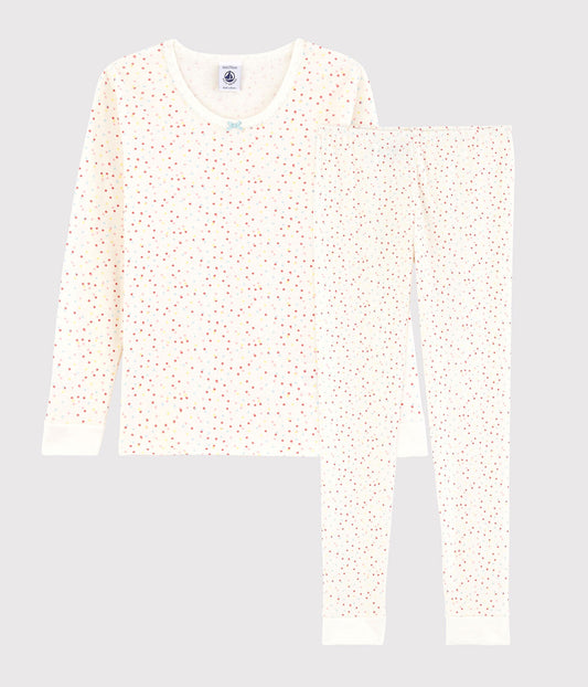 Petit Bateau Girls Multicolored Spots Pajamas