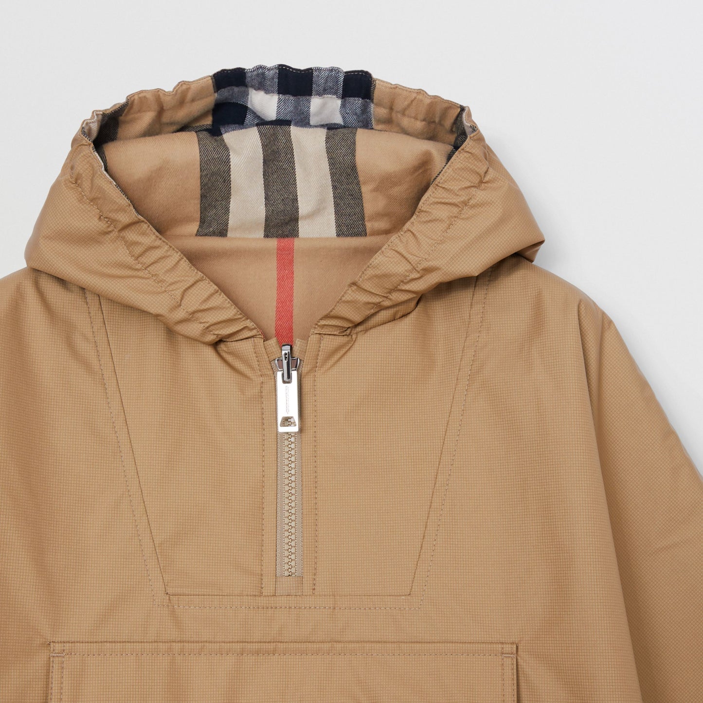 Burberry Reversible Nylon and Check Cotton Poncho