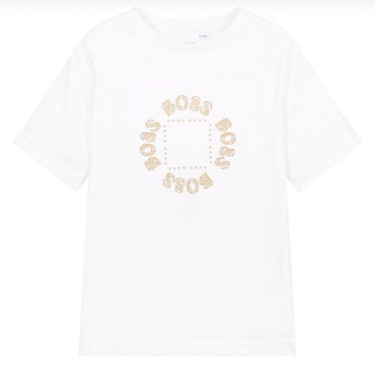 BOSS White Logo in Circle Tshirt
