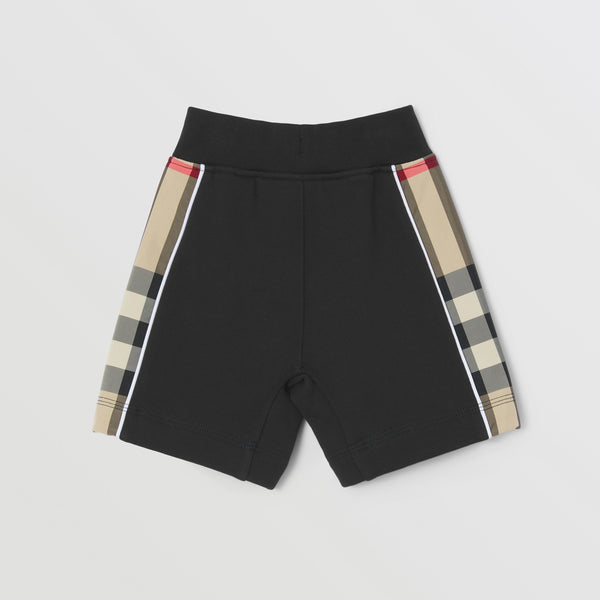 Burberry Baby Check Panel Cotton Shorts